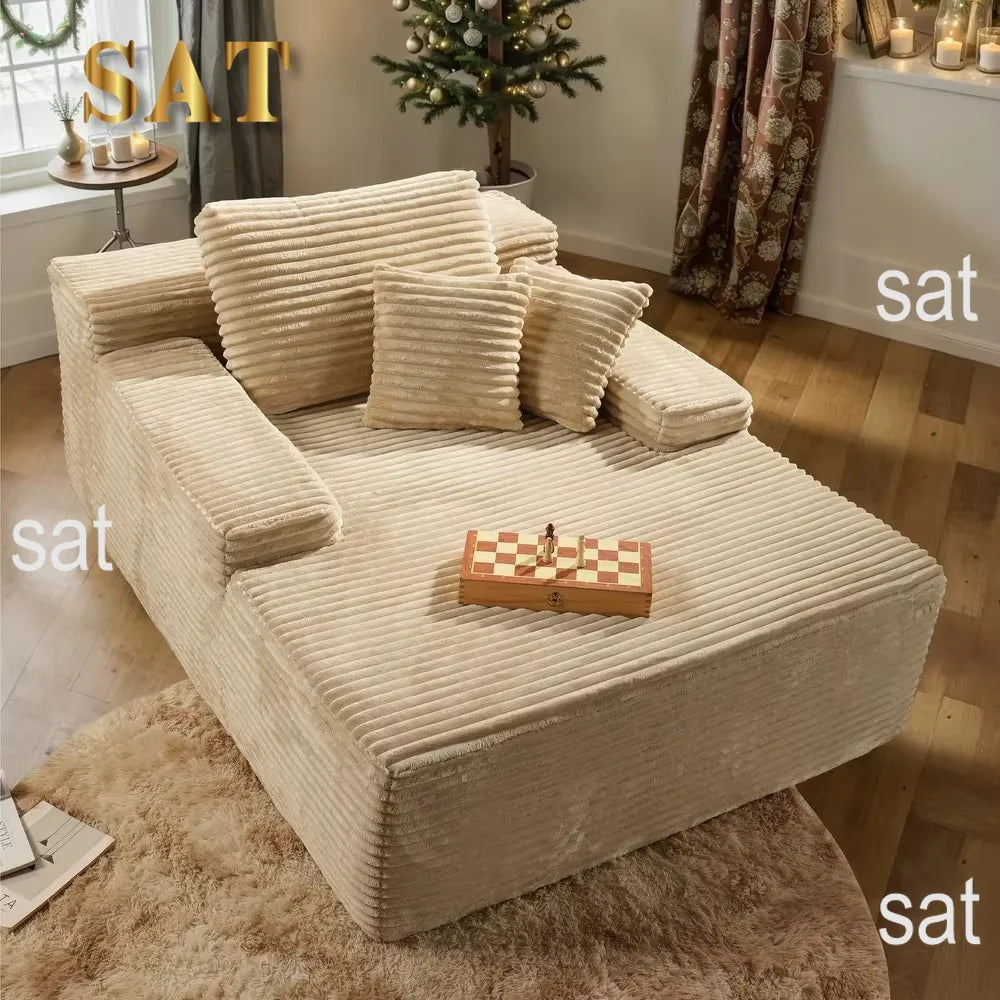 !@Wholesale Modular Sectional Sofa One Big Seat Compressed Sofa Bed Sleeper with Memory Foam Chenille Cover for Living Room