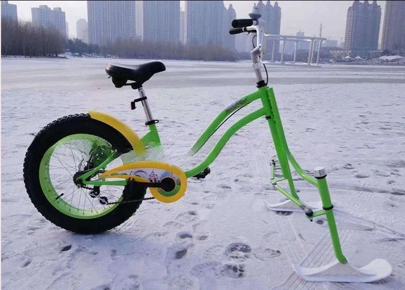 Ice bike, tandem ski, bicycle ice skate