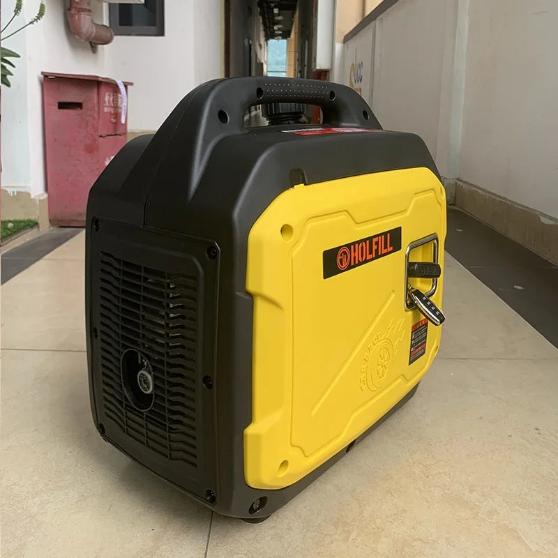 2KW/12V DC Single Cylinder  Silent Inverter Generator 220V High-Power Recoil Small Household Outdoor Camping Emergency