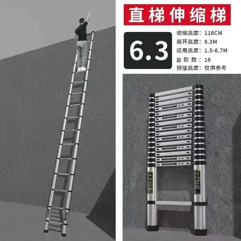 Alloy Telescopic Step Ladder Multi-functional Lifting Engineering Stairs Thickened Herringbone Ladders Folding Stairs