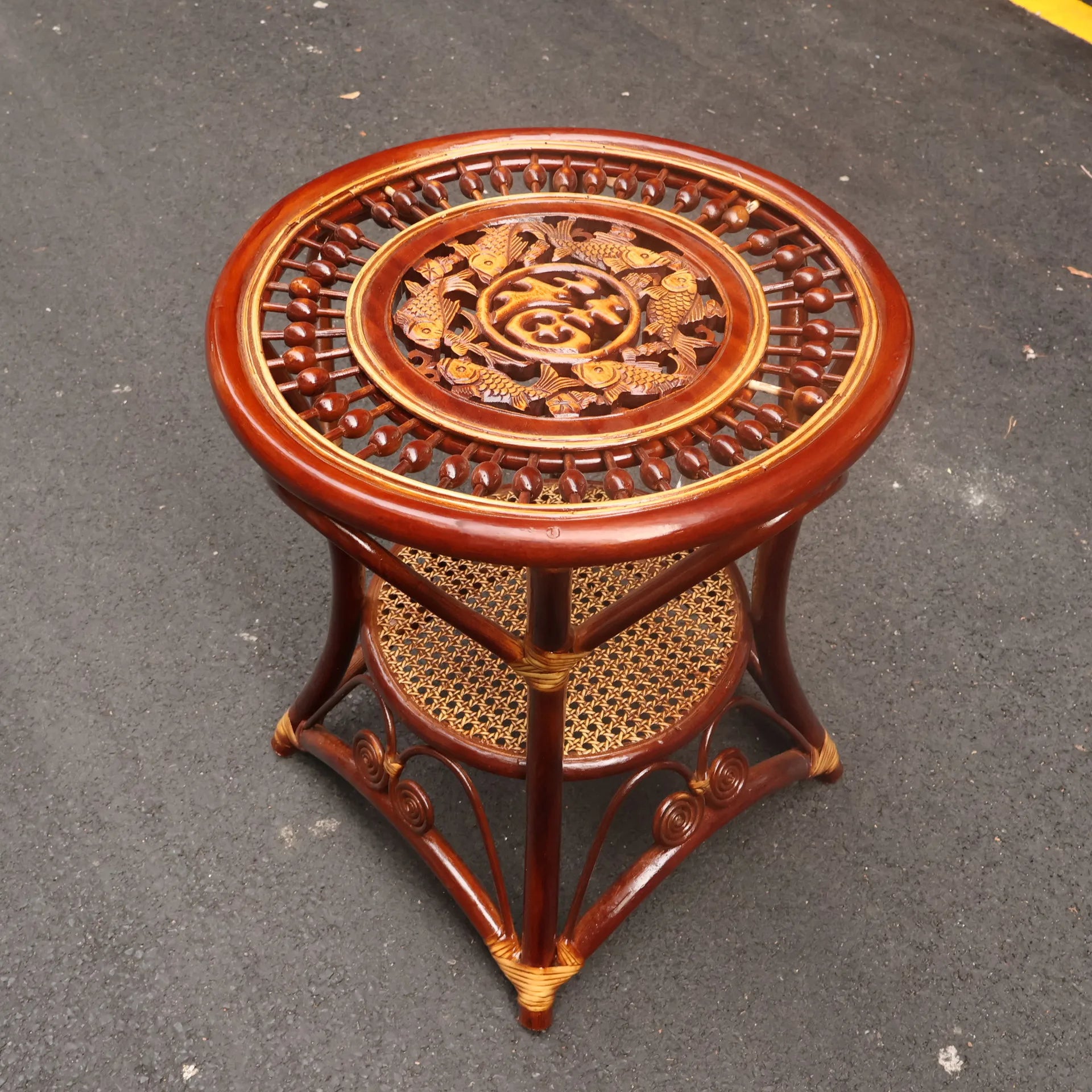 Home Balcony Leisure True Vine Elderly Rocking Chair Reliable Back Braided Rattan Chair Living Room