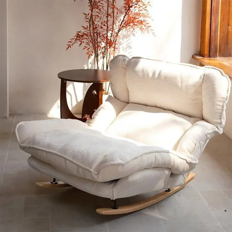 Adult Rocking Chair Recliner for Balcony Home Living Room Light Luxury Single Sofa Leisure Lazy Chair