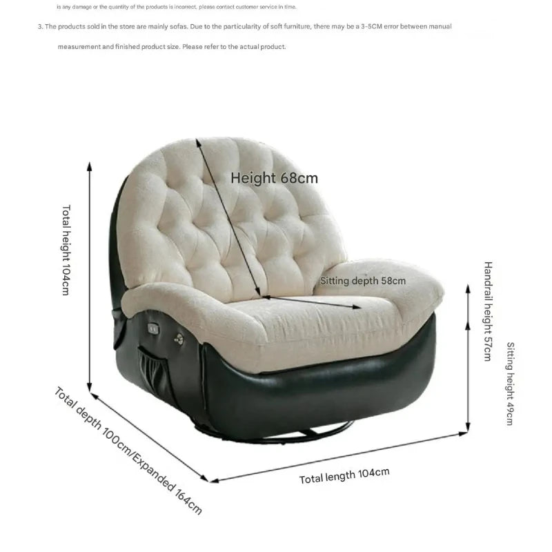 Designer Relax Massage Living Room Chairs Balcony Reading Swivel Comfortable Massage Ergonomic Fauteuil Lounge Suite Furniture