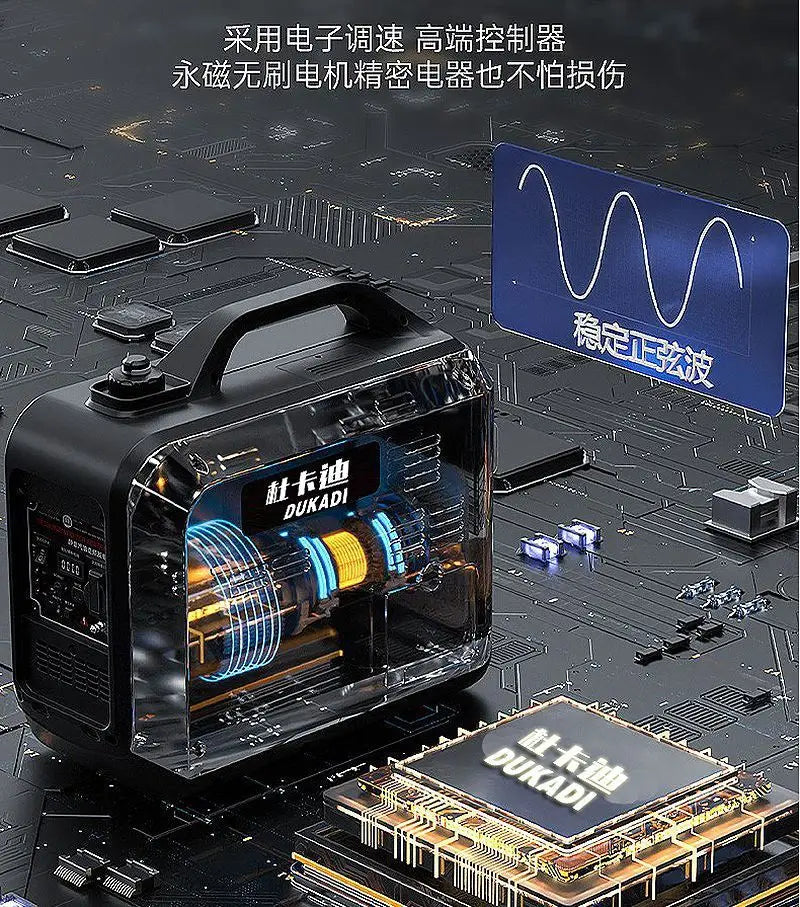 Small   generator 220v household 3KW2/4kW silent inverter RV portable outdoor