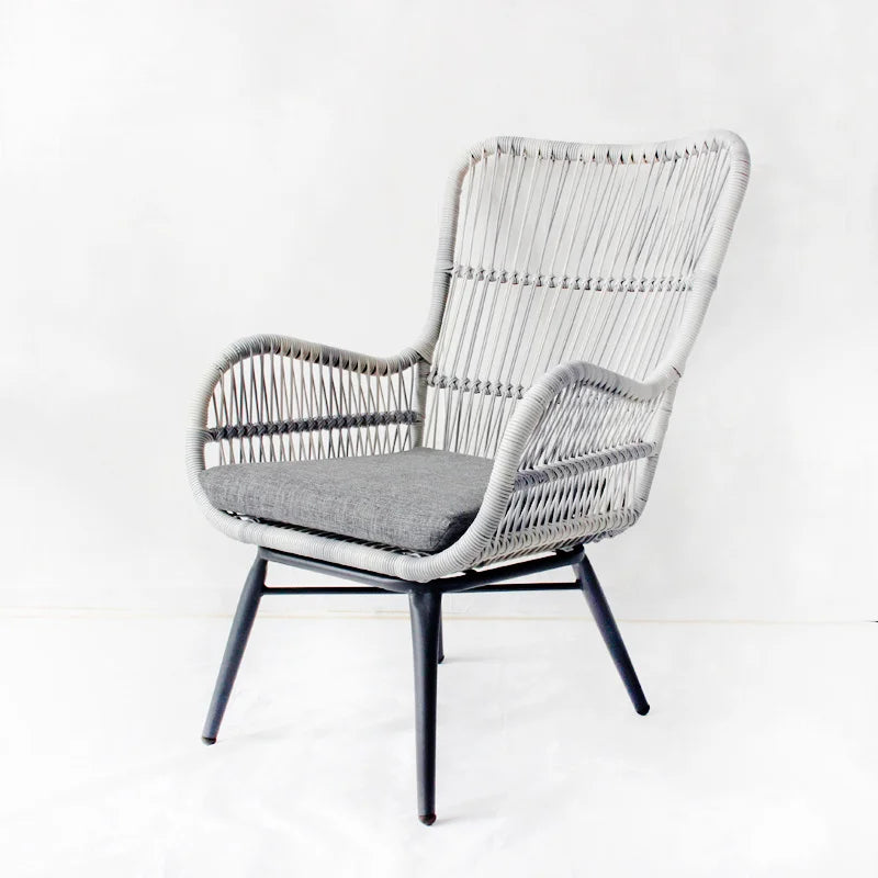 Rattan Chair Three Piece Set Balcony Table Modern Outdoor Furniture Combination Armrest Single Rattan Sofa Outdoor Chairs