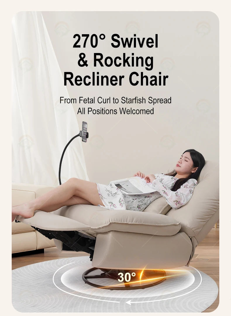 Luxury Lazy Style Relaxing Massage Sofa Chair 270 Rotating and Swinging Kneading Reclining Chair Sofa Chair with Massage