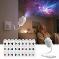 USB Starry Sky Projector Night Light 360° Bendable HD Galaxy Moon Planet Projection Lamp Plug Play Car Bedroom Projector Lamp
