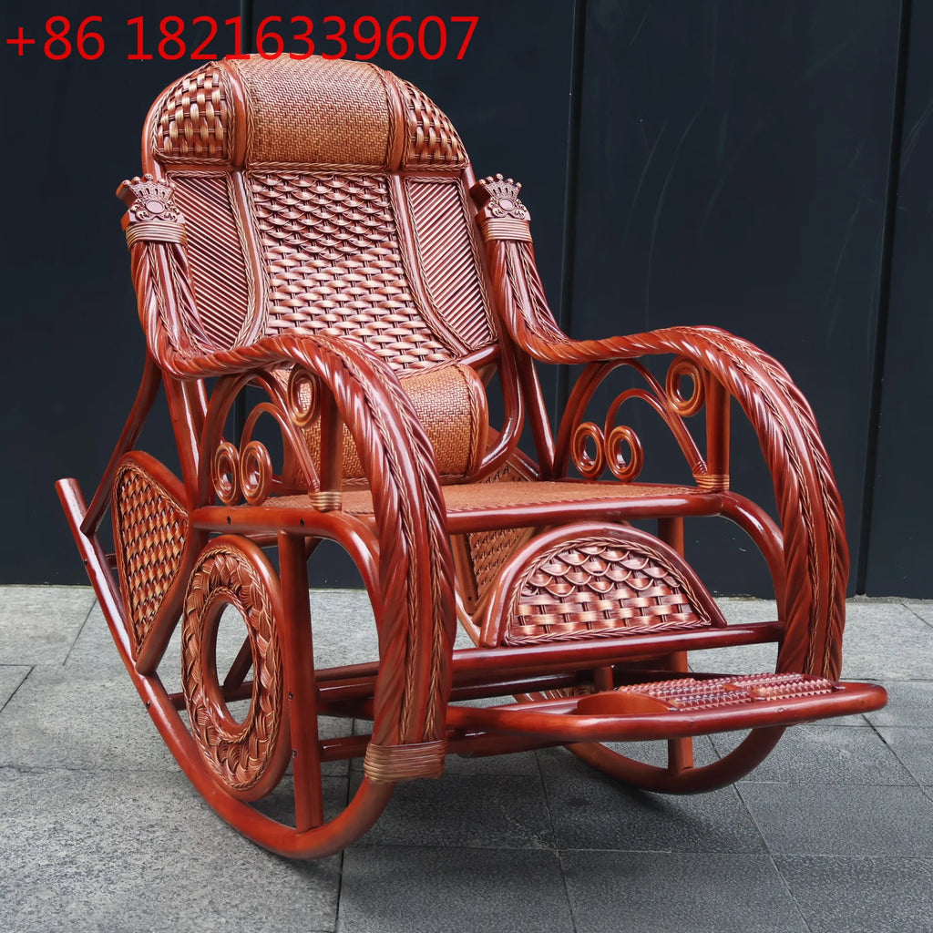 TAO Natural rattan rocking chair recliner adult balcony home leisure elderly nap chair