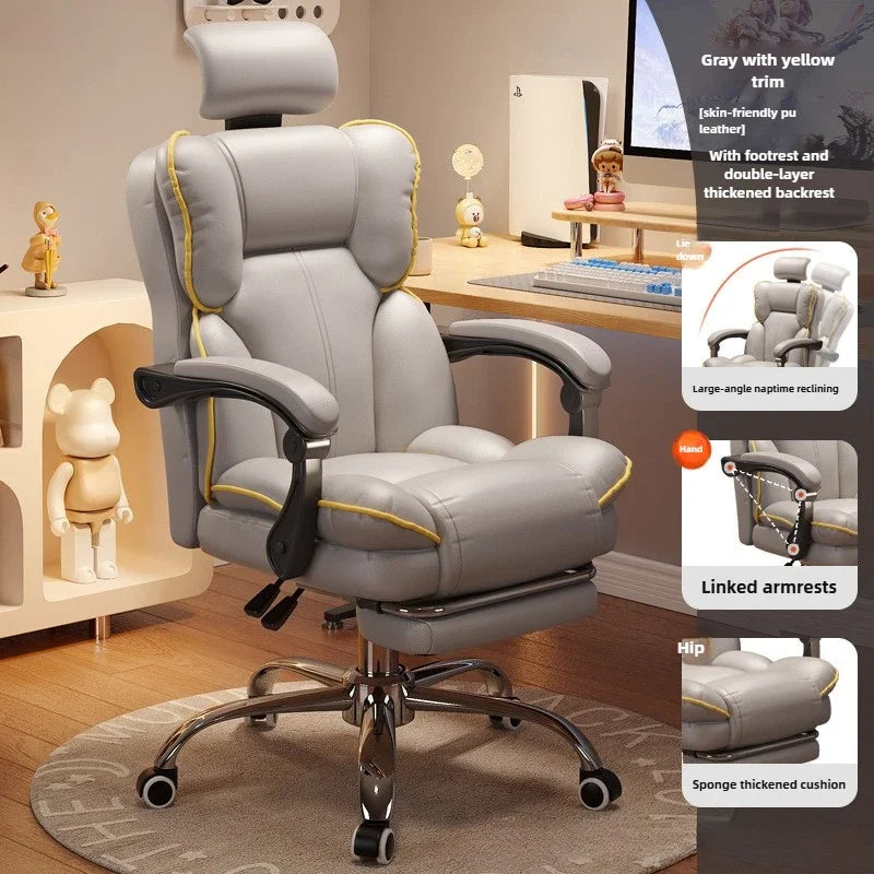 Home Comfort E-sports Chair Sedentary Study Computer Chair Office Sofa Seat Live Streaming Host Live Stream Swivel Chair