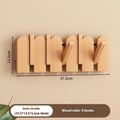 Wooden Piano Key Coat Hooks - Wall Mounted Entryway Hangers for Door & Foyer - Creative Wooden Wall Organizer for Keys & Clothes