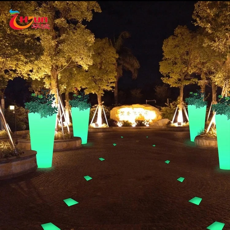 Garden Flower Pot Outdoor Furniture Changing Led Flower Pot,led Planter Pots
