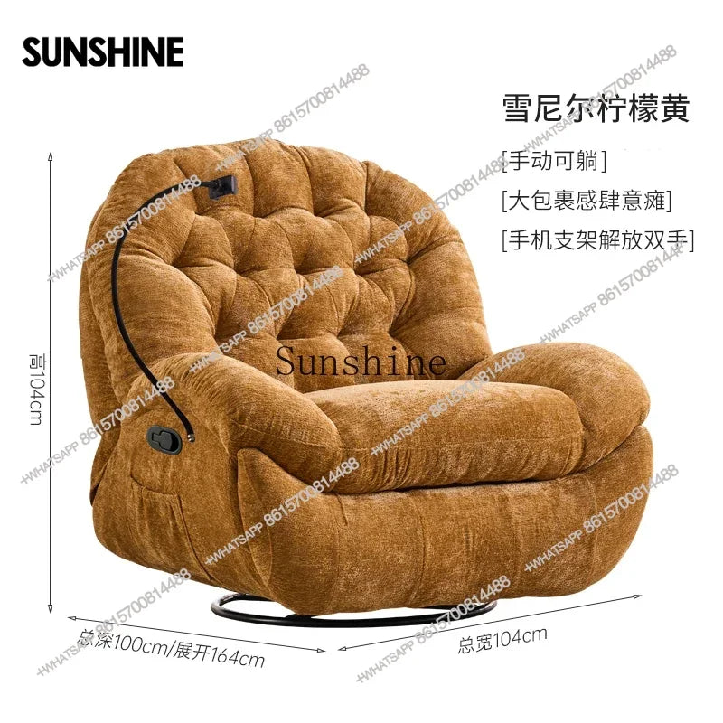 Multifunctional rocking chair electric rotating leisure bedroom single sofa