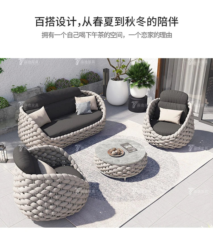 Outdoor sofa casual combination rattan sofa