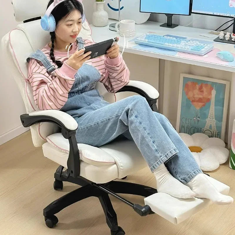 Modern Leather gaming chairs Folding Rolling Relax Gamer Chair Adult Nordic Folding Bed For Sleeping Furniture Entrance Hall