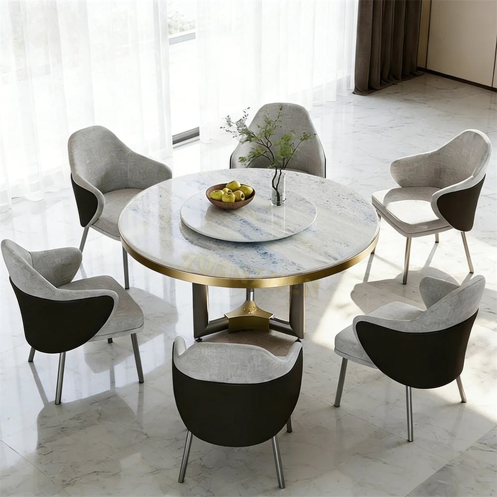 # Furniture Round Marble Dining Table Restaurant Modern Table Set Luxury