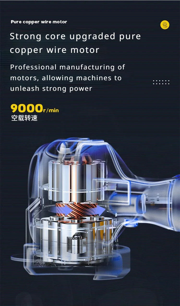 16.8V Cordless Electric Angle Grinder 9000r/min Lithium Battery Mini Polishing Grinding Machine Diamond Cutting Power Grinder