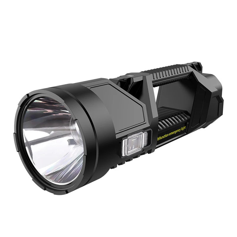 Multi-functional Lighting Flashlight Strong Light Searchlight Solar Rechargeable Flashlight Super Bright Outdoor Long-range Lamp
