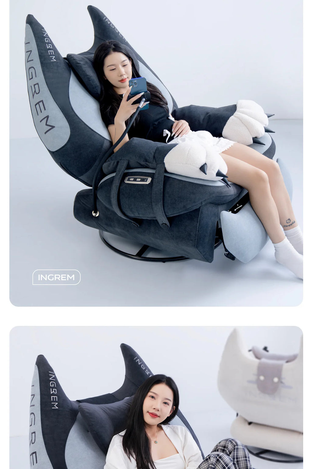Home function Smart memory cotton Electric fat cat sofa Lazy single chair Rocking chair