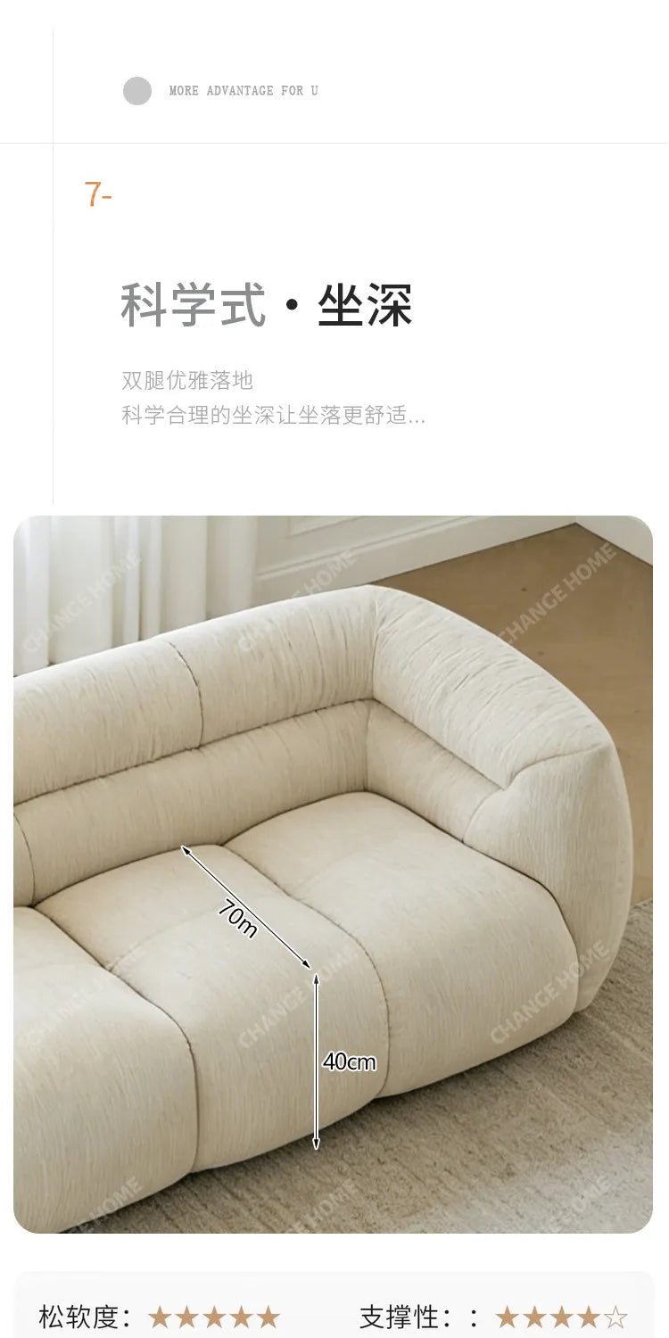 Chenille Fabric Sofa Modern Fashion Minimalist Lounge Couch Luxury Modern Full Size Frame Hotel Couch Furniture Living Room
