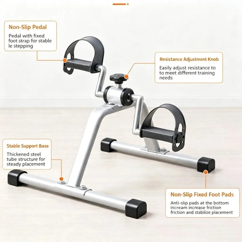 Foldable Exercise Bike Non-Slip LCD Display Leg Trainer Adjustable Portable Mini Exercise Bike Leg Rehabilitation