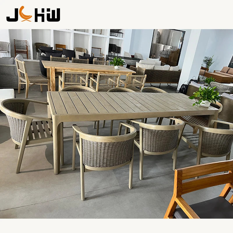 Sofa, with Waterproof UV-resistant Cushion, Outdoor Wooden Furniture, with Customized Service, for Hotel Patio Courtyard Use