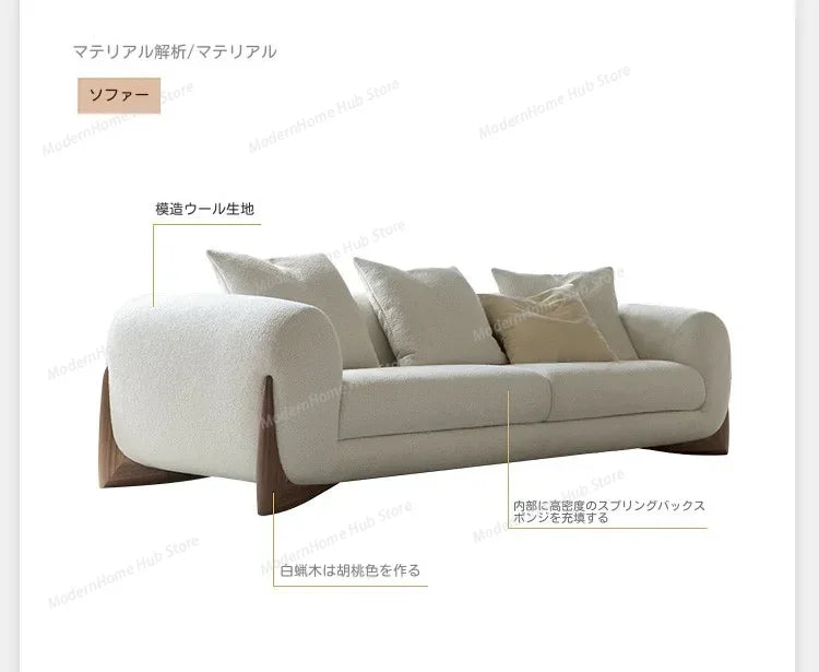 European Reception Living Room Sofa Relax Quilted Grande Armchair Living Room Sofa Wood Legs Divano Letto Lounge Chair Lazy Sofa
