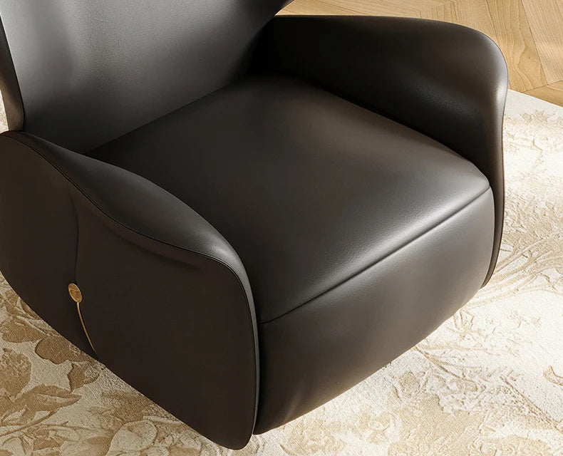 Modern Luxury Aesthetic Single Leather Sofa Lazy Recliner Couch Home Furniture Electric Italian Designer Sofa