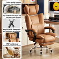 Ergonomic Leather Office Chair with High Backrest Recline Lumbar Support Executive Desk Chair Gaming Ready Comfort Furniture