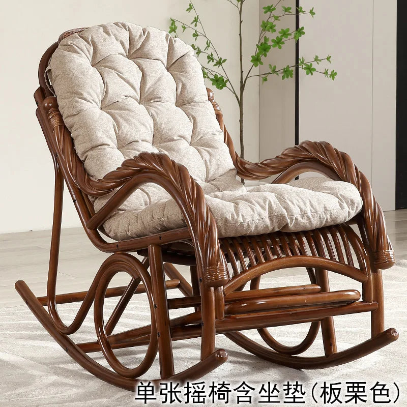 Balcony    lazy rocking recliner old-fashioned elderly high-end  woven free  household rocking