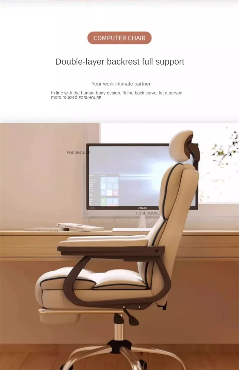 Ergonomic Office Chair Lifting Rotating Armchair Home Game Computer Chair European Backrest Comfort Seating