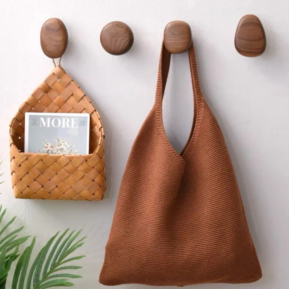 New Wall Mounted Wood Coat Racks High Quality with 8 Hooks Piano Key Shaped Hats Organizer Durable Art Clothes Hook Keys