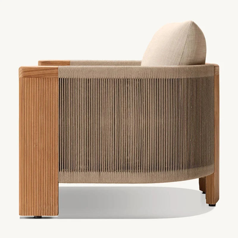 @3 # Luxury Solid Wood Teak Modern Outdoor Sofa Set Waterproof Weather Resistant Eco-Friendly Foldable Garden Furniture For Pati