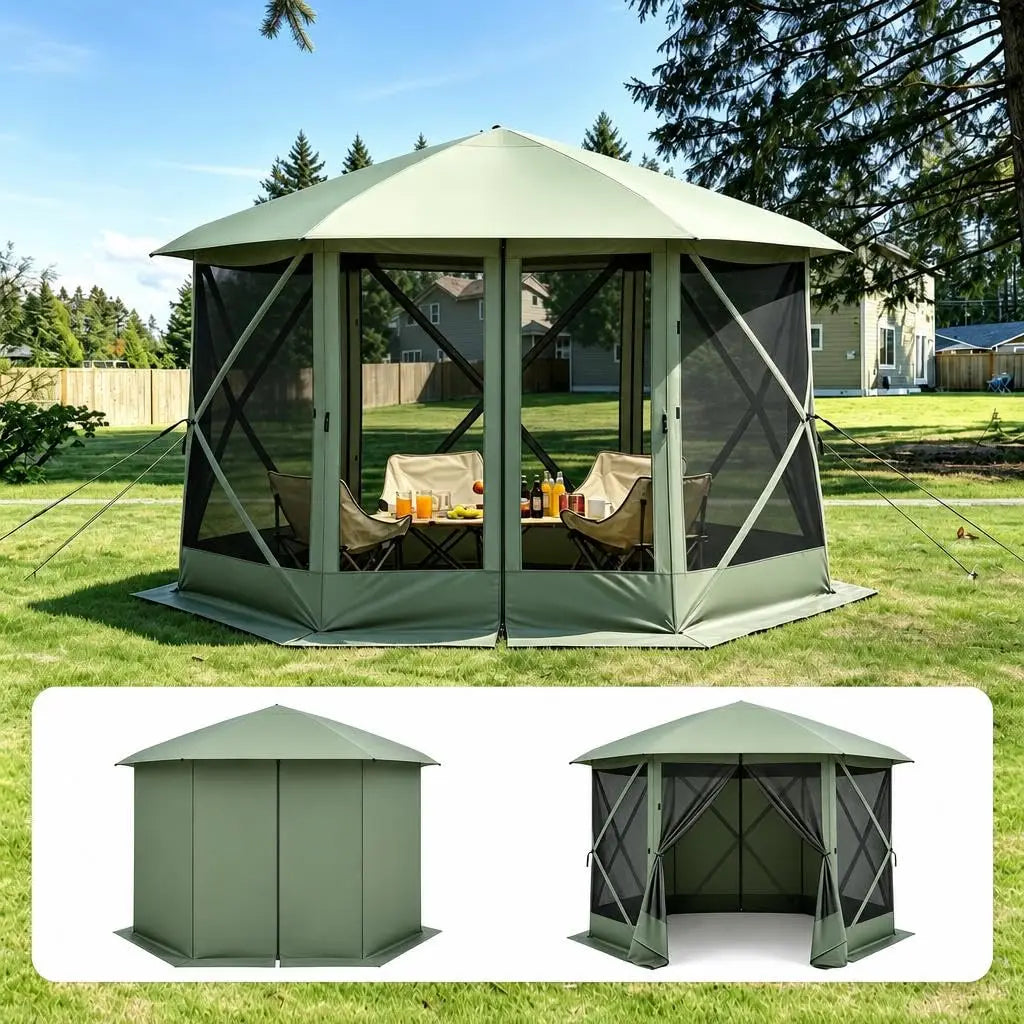 Shipment From The USUp Gazebo Sn Tent, 6 Sided Sun Shelter, Pavilion Tent For Patio | 13x13ft -Up Gazebo Tents With Mosquito N