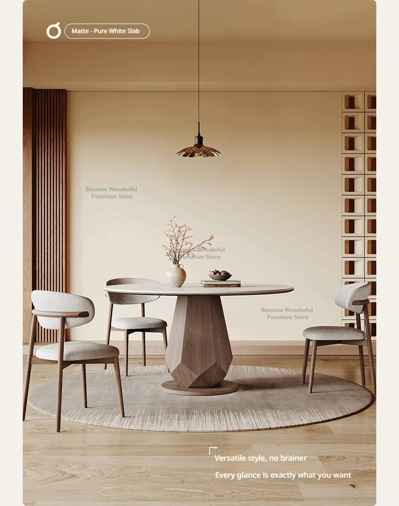 Vintage White Dining Tables Modern Simple Design Living Room Round Table Coffe Center Dining Room Furnitur Tavoli Da Pranzo FYDT