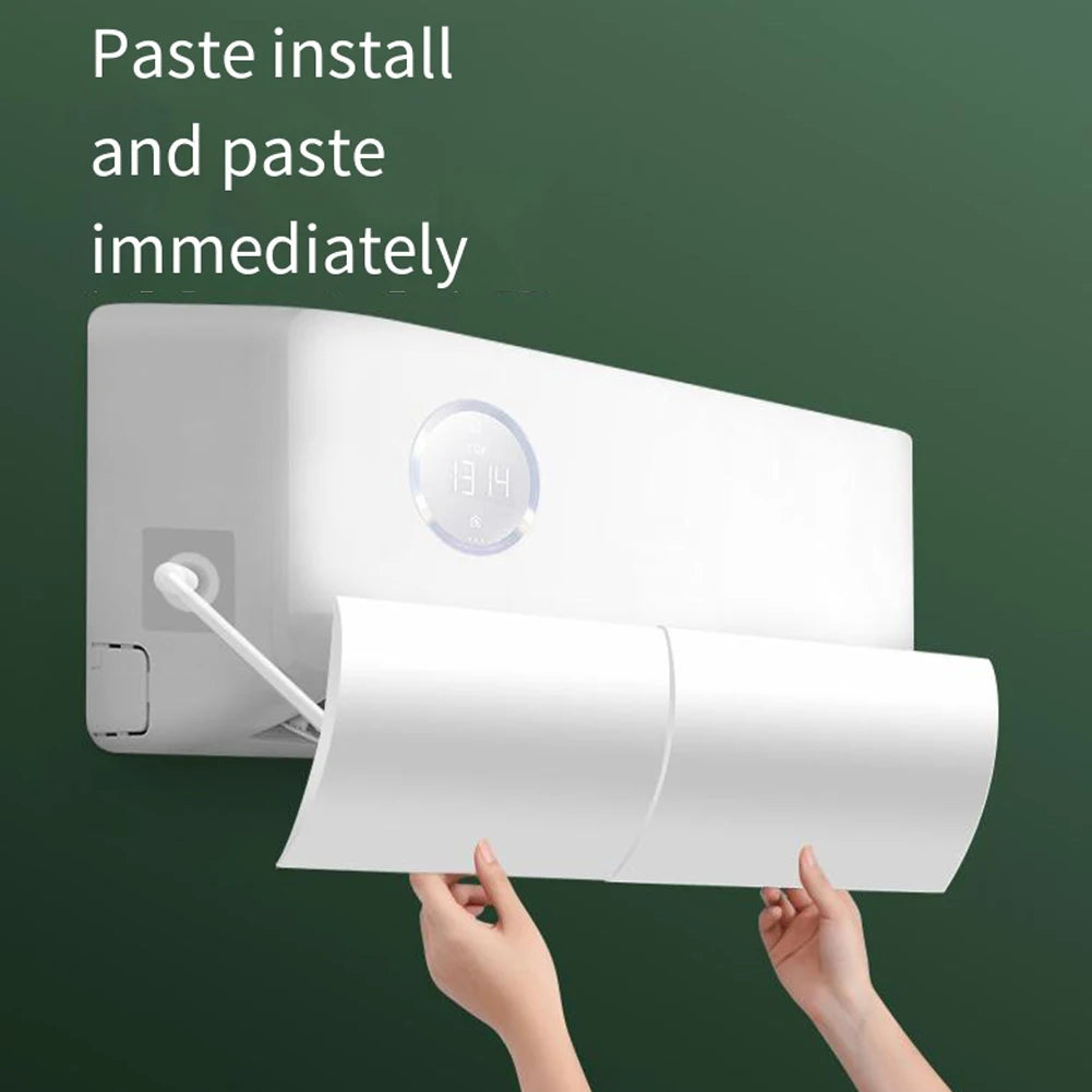 180° Adjustable Air-Conditioning Air Deflector Freely Retractable Between 58-104cm Hanging Anti-Direct Blowing Windshield New