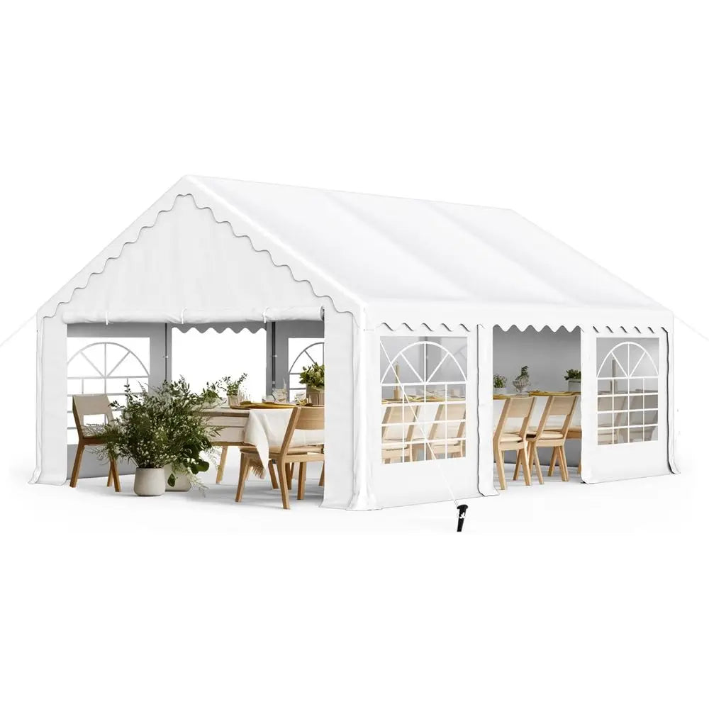 16x20 Outdoor Heavy Duty Party Tent, Large Party Wedding Event Tent with Removable Sidewalls & 3 Storage Bags or Patio Outdoor G