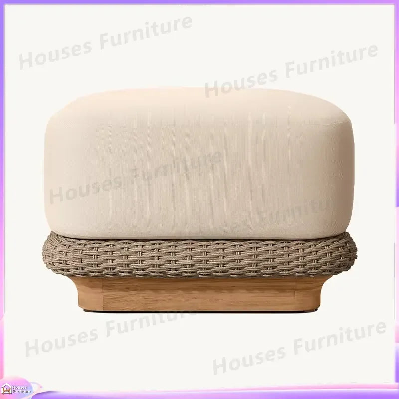 Luxury Rattan Outdoor Sofa Set Waterproof Garden Furniture Modern Villa Patio Couch Wicker Sectional Seating for Courtyard