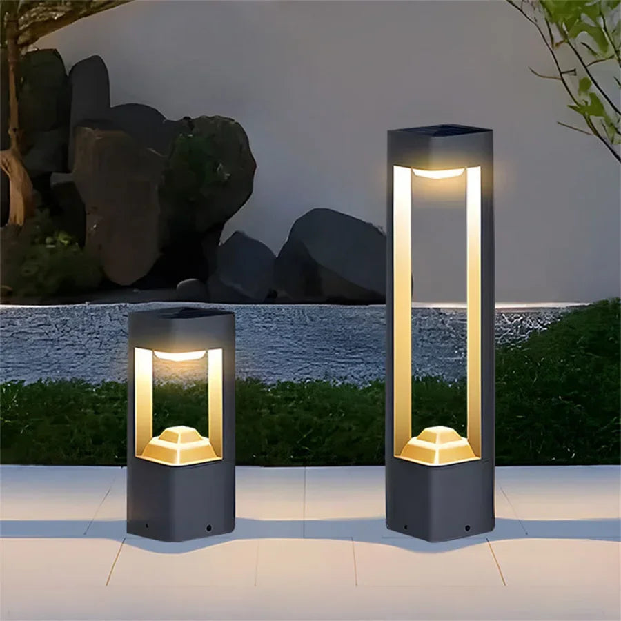 60/80CM Modern Outdoor Post Light Fixture LED Aluminum Outdoor Garden Column Lights IP54 Waterproof Bollard Lighting