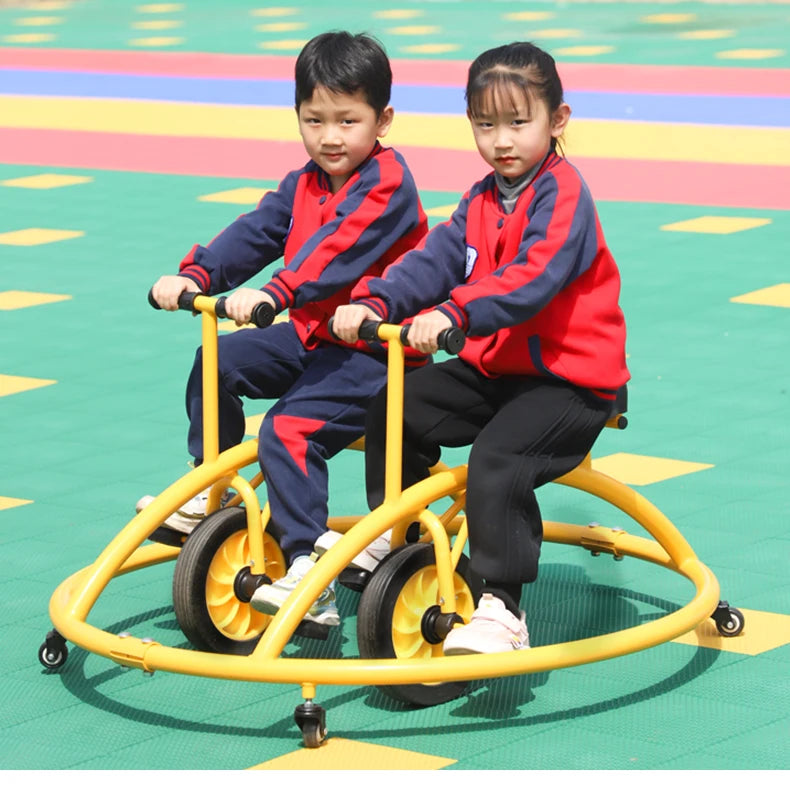 Tqh Kindergarten Children's Tricycle Sensory Balance Double Universal Swing Car Kindergarten Outdoor Toy Car Bumper Car