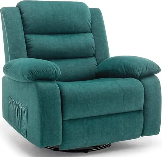 Luxury Reclining Chairs, Spacious Rocking Seats, Massage Heat Function, Full Rotation Nursery Rocker