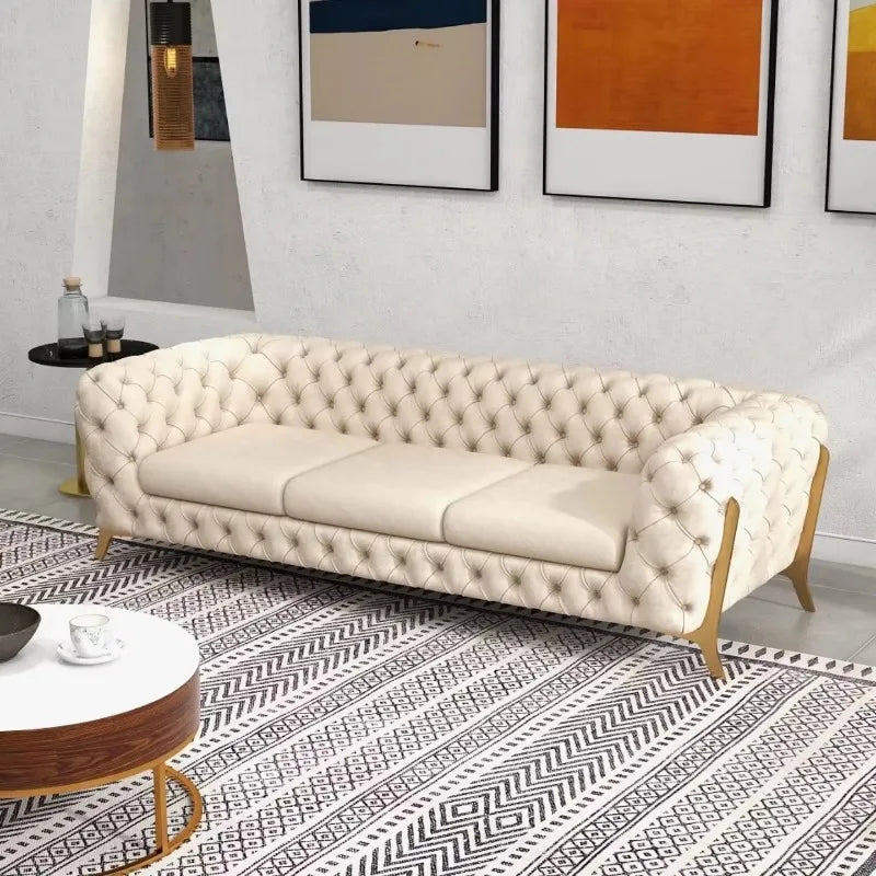 Light luxury soft bag buckle living room combination sofa simple high-end sofa