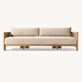 @3 # Luxury Solid Wood Teak Modern Outdoor Sofa Set Waterproof Weather Resistant Eco-Friendly Foldable Garden Furniture For Pati