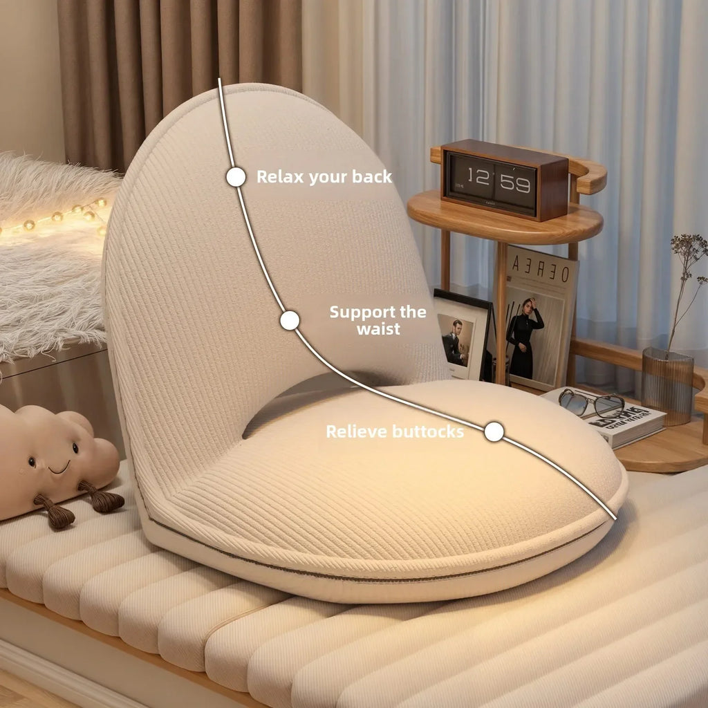 Lazy sofa, seat cushion, backrest bay window, balcony seat, floor reading stool, single foldable back chair