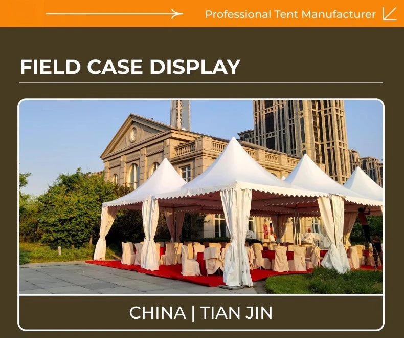 Large Waterproof Pagoda Outdoor Event Tent, Custom Commercial Canopy Shelter for Wedding Party, Trade Show & Outdoor Exhibition