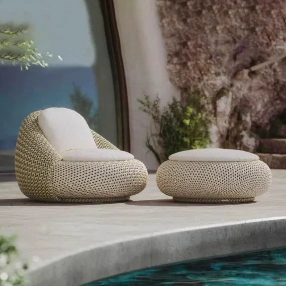 #Modern Outdoor Rattan Sofa Set Weather Resistant Eco-Friendly Durable Patio Furniture for Villa Garden Balcony B&B Hotel Park