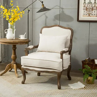 European and American solid wood retro sofa chair single leisure coffee shop to negotiate tiger chair bed and breakfast