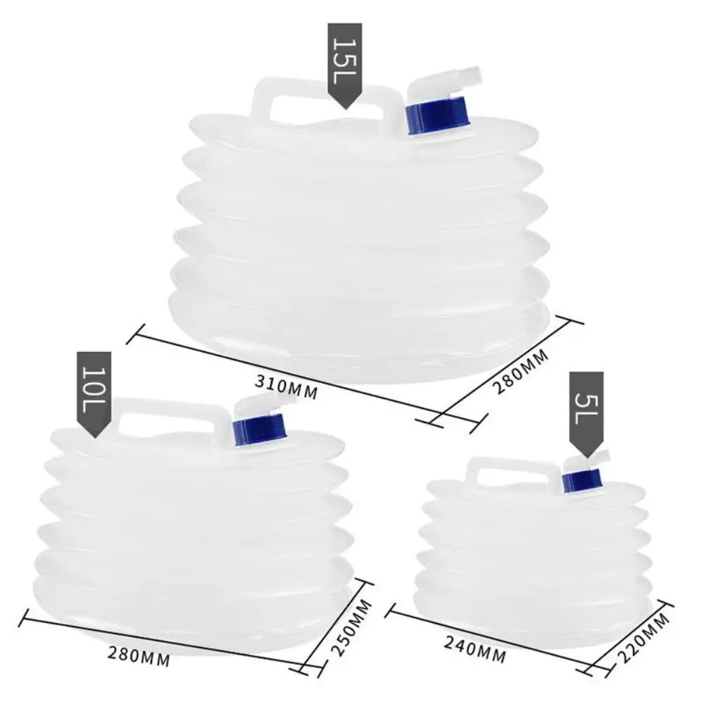 5/10/15L Folding Water Bucket Large Capacity with Faucet Water Bag Reusable Water Storage Container