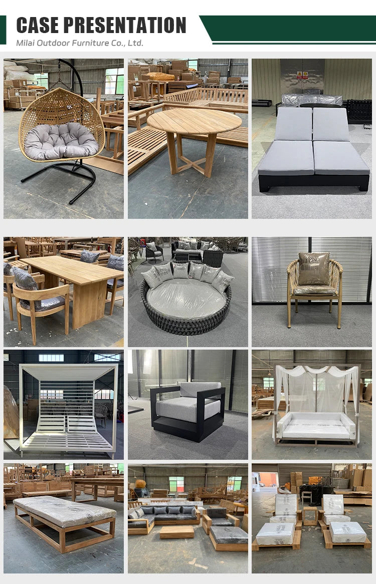 High-End Teak Solid Outdoor Furniture Direct Sales From Manufacturer For Garden Sofa Courtyard Park Hotel Leisure Villa