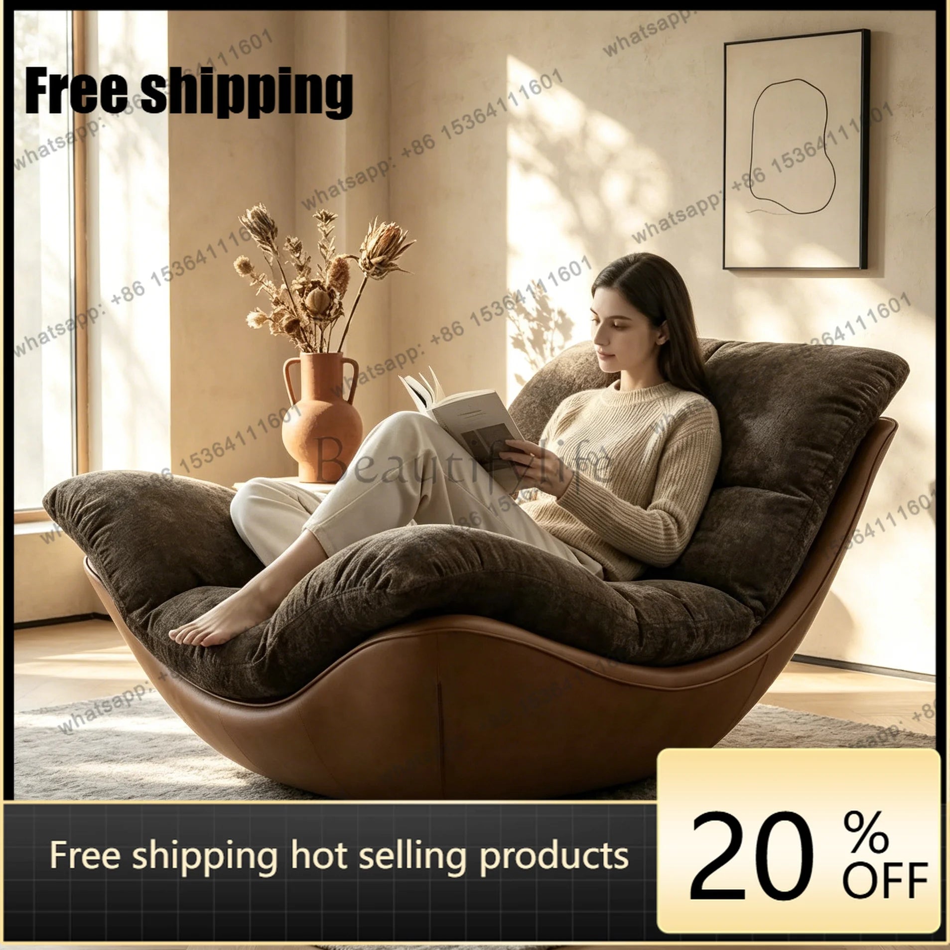XX Nordic Creative Modern Simple Living Room Leisure Chair Bedroom Premium Sofa Chair