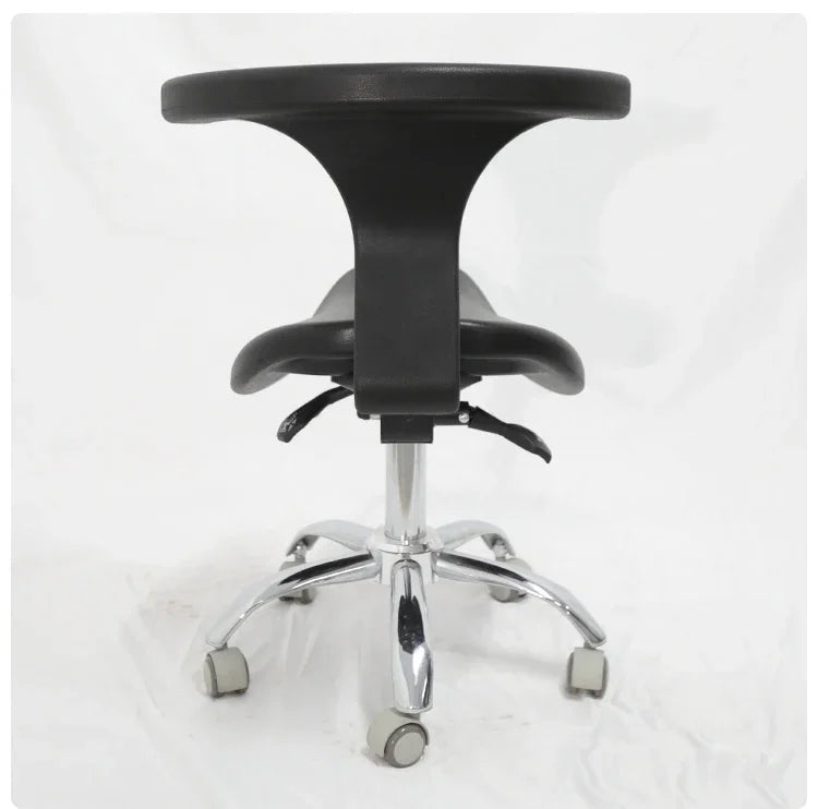 Ergonomic Dental Saddle Stool Height Adjustable Orthopedic Rolling Chair Silent Casters for Clinic Spa Dentist